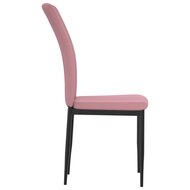 Eetkamerstoelen 2 st fluweel roze 5