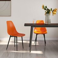 Eetkamerstoelen 2 st PP oranje 1