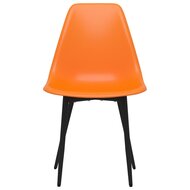 Eetkamerstoelen 2 st PP oranje 4