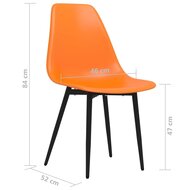 Eetkamerstoelen 2 st PP oranje 7