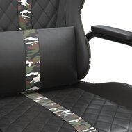 Massage gamestoel kunstleer camouflage en zwart 8