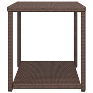 Bijzettafel 55x45x49 cm poly rattan bruin 4