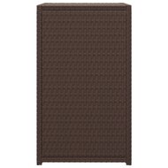 Bijzettafel C-vormig 40x35x60 cm poly rattan bruin 3