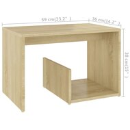 Bijzettafel 59x36x38 cm bewerkt hout sonoma eikenkleurig 6