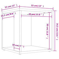 Bijzettafel 33x33x34,5 cm bewerkt hout sonoma eikenkleurig 8