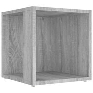 Bijzettafel 33x33x34,5 cm bewerkt hout grijs sonoma eikenkleur 2