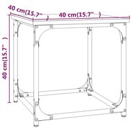 Bijzettafel 40x40x40 cm bewerkt hout zwart 9