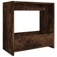 Bijzettafel 50x26x50 cm bewerkt hout gerookt eikenkleurig 2