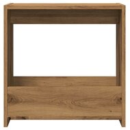 Bijzettafel 50x26x50 cm bewerkt hout artisanaal eikenkleurig 4