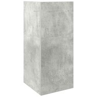 Bijzettafeltje met plank 25,5x27x60 cm betongrijs 6