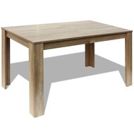 Eettafel 140x80x75 cm eikenkleurig 2