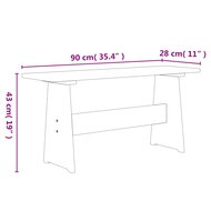 Eettafel met bankje REINE massief grenenhout honingbruin 7