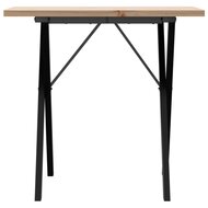 Eettafel X-frame 80x50x75,5 cm massief grenenhout en gietijzer 4