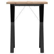 Eettafel Y-frame 60x60x75,5 cm massief grenenhout en gietijzer 4