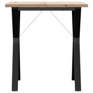 Eettafel Y-frame 70x70x75,5 cm massief grenenhout en gietijzer 4