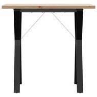 Eettafel Y-frame 80x50x75,5 cm massief grenenhout en gietijzer 4