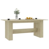 Eettafel 180x90x76 cm bewerkt hout sonoma eikenkleurig 3