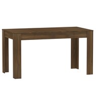 Eettafel 140x74,5x76 cm bewerkt hout bruin eikenkleur 2