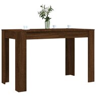 Eettafel 120x60x76 cm bewerkt hout bruin eikenkleur 3