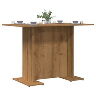 Eettafel 110x60x75 cm bewerkt hout artisanaal eikenkleurig 1