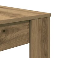 Eettafel 120x60x76 cm bewerkt hout artisanaal eikenkleur 8