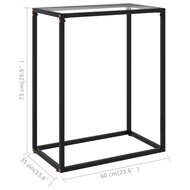 Wandtafel 60x35x75 cm gehard glas transparant 6