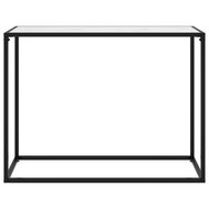 Wandtafel 100x35x75 cm gehard glas wit 2