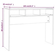 Wandtafel 105x30x80 cm bewerkt hout zwart 7