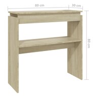 Wandtafel 80x30x80 cm bewerkt hout sonoma eikenkleurig 6