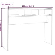 Wandtafel 105x30x80 cm bewerkt hout bruin eikenkleur 7