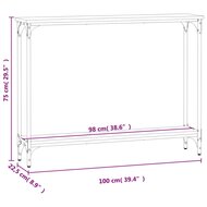 Wandtafel 100x22,5x75 cm bewerkt hout sonoma eikenkleurig 9