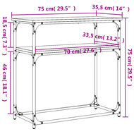 Wandtafel 75x35,5x75 cm bewerkt hout zwart 9