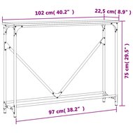 Wandtafel 102x22,5x75 cm bewerkt hout sonoma eikenkleurig 9