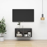 Tv-wandmeubel 37x37x72 cm bewerkt hout grijs 1