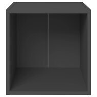 Tv-meubel 37x35x37 cm bewerkt hout grijs 3