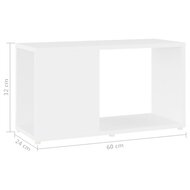 Tv-meubel 60x24x32 cm bewerkt hout wit 7