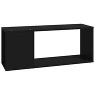 Tv-meubel 80x24x32 cm bewerkt hout zwart 2