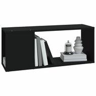 Tv-meubel 80x24x32 cm bewerkt hout zwart 4