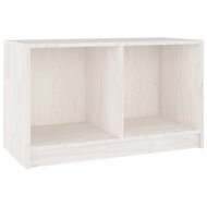 Tv-meubel 70x33x42 cm massief grenenhout wit 2