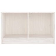 Tv-meubel 70x33x42 cm massief grenenhout wit 5