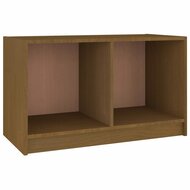 Tv-meubel 70x33x42 cm massief grenenhout honingbruin 2