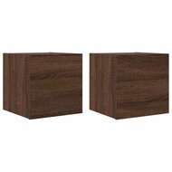 Tv-wandmeubelen 4 st 30,5x30x30 cm bruin eikenkleur 2