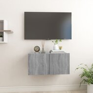 Tv-hangmeubel 60x30x30 cm bewerkt hout grijs sonoma eikenkleur 1