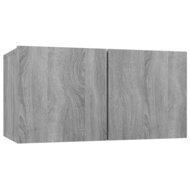 Tv-hangmeubel 60x30x30 cm bewerkt hout grijs sonoma eikenkleur 2