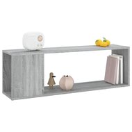 Tv-meubel 100x24x32 cm bewerkt hout grijs sonoma eikenkleurig 4