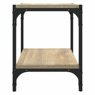 Tv-meubel 40x33x41 cm bewerkt hout en staal sonoma eikenkleurig 6