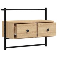 Tv-meubel wandgemonteerd 60,5x30x51 cm hout sonoma eikenkleurig 5