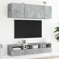 Tv-wandmeubel 40x30x30 cm bewerkt hout betongrijs 4