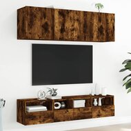 Tv-wandmeubel 40x30x30 cm bewerkt hout gerookt eikenkleurig 4