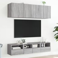 Tv-wandmeubel 40x30x30 cm bewerkt hout grijs sonoma 4